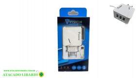 CARREGADOR CELULAR V8 3/USB YT2081