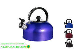 CHALEIRA INOX 1,8L C/APITO COLOR BS558 XC687