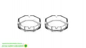 CONJ CINZEIRO 10X3CM 2UNI VIDRO  BM0626