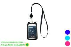 PORTA CARTAO CRACHA COM ALCA COLOR DV80483