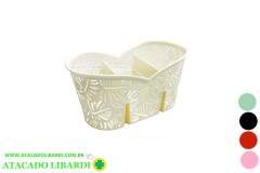 ORGANIZADOR PLASTICO 19X10CM 3 DIVISORIAS COLOR ORG1010
