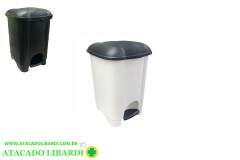 LIXEIRA PLAST 14L PEDAL PRETA 107PT