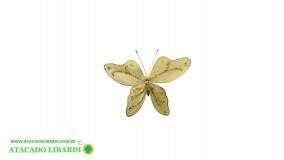 BORBOLETA 25CM C/GLITTER DOURADO 97816003