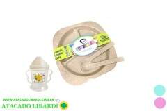 KIT REFEICAO INFANTIL 4PCS C/COPO COLOR HU55730