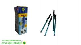 CANETA ESFEROGRAFICA PRETA C/25 COMPACTOR 153001