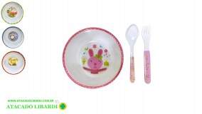 KIT PRATO E TALHER INFANTIL COLOR MJ70505
