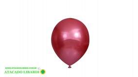 BALAO 9 JOY METALIZADO VERMELHO C/25UN METVERM