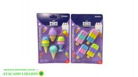 BORRACHA ESCOLAR  4PCS SORVETE  ES0041