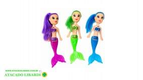 BLISTER BONECA SEREIA 3UNI 12CM BA12343