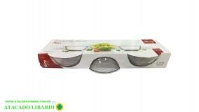 BOWL VIDRO 6X10CM 350ML 3PCS VDA13069