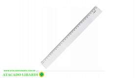 REGUA 30CM PLAST CRISTAL 10270086