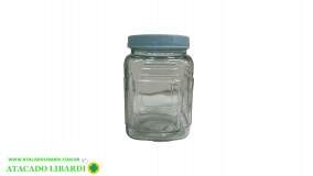 POTE VIDRO 8,5X14CM C/TAMPA PLAST BA28403