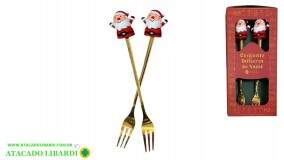 CONJ TALHER DOURADO 2PCS NATALINO QX5307