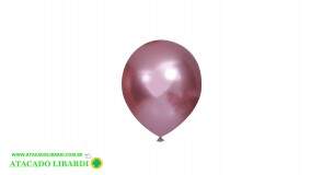 BALAO 9 JOY CROMADO ROSA C/25UN MET04
