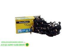 PISCA 100 LED 9M BRANCO QUENTE 220V 8F FIO VERDE NTL7100Q220V