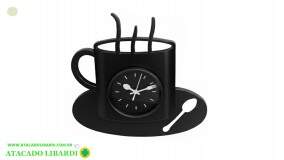 RELOGIO PAREDE CAFE 30CM PLAST DV81224
