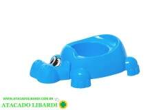 TRONINHO PLAST INFANTIL AZUL HIPOPOTAMO 029AZ