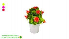 ENFEITE ARRANJO PLAST MINI FLOR 15X7,5CM VA9906