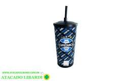 COPO PLASTICO 500ML C/CANUDO GREMIO 12302