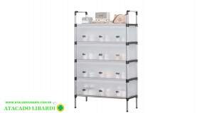 ORGANIZADOR MULTIUSO 5 ANDARES 28X63X90CM PLAST DT25431