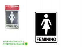 PLACA SINALIZACAO 19X29CM FEMININO PS03