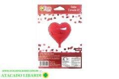 BALAO CORACAO 45CM VERMELHO Q23159