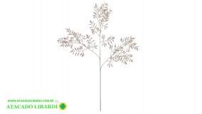 HASTE FOLHA 75CM  C/GLITTER CHAMPANHE 98111002