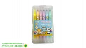 MARCA TEXTO C/ APAGADOR 6PCS SOFT COLOR FF2641