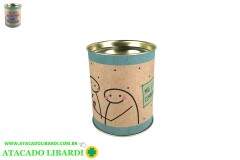 LATA PARA LEMBRANCINHAS 12X10CM FLORK FRASES 0439