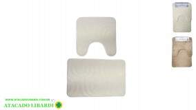 TAPETE MICROFIBRA BANHEIRO 2PCS DV80411
