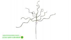 HASTE ESPIRAL 85CM C/GLITTER  CHAMPANHE A5298002