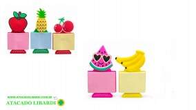 BLOCO ADESIVO ANOTACAO 6,6X6,6CM FRUTAS SORT HA79612