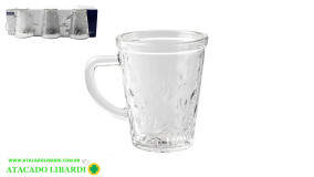 CANECA 7CM 70ML VIDRO 6PCS 509359