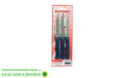 FACA MESA 3PCS CABO PLAST AZUL 2000/0302