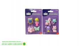 BORRACHA ESCOLAR  4PCS COLOR SORT ES0189