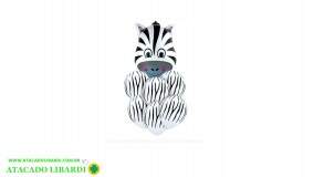 KIT BALAO METALIZADO ZEBRA SAFARI 35X26 CM C/6 UN  PF10556LE