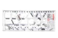 REGUA GEOMETRICA 21CM CRISTAL 10PCS 50