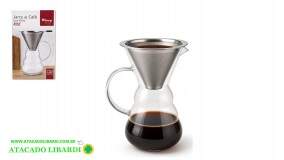 JARRA CAFE COADOR CAFE  INOX RISE 14X11X19CM VDA15015