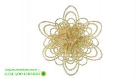 BICO PAPAGAIO 10CM C/GLITTER DOURADO 98119001 