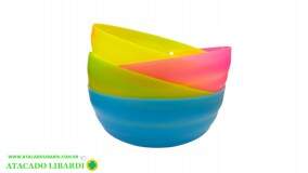 JOGO TIGELA SOBREMESA PLAST 4PCS COLOR BA24271
