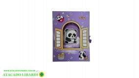 DIARIO PANDA INFANTIL C/CHAVE HA78415