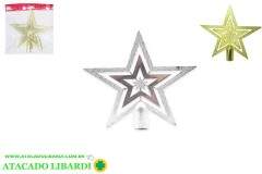 PONTEIRA ESTRELA VAZADA 9,5CM METALIZADA WF9871
