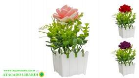 ENFEITE VASO FLOR DECORATIVO 19X7CM DT24644