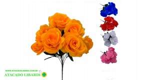 BQ ROSAS ABERTA X7 38CM AZUL BG307006BL 