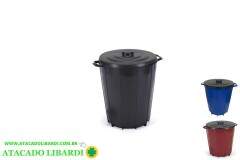 LIXEIRA PLAST 35L C/TAMPA 45X36CM COLOR 0264