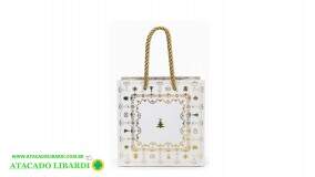 SACOLA PAPEL HOT STAMPING 15,5X14,3X7CM  A8926007