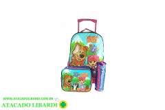 MOCHILA C/RODAS INF FEMININA C/ESTOJO E LANCHEIRA BPD33935