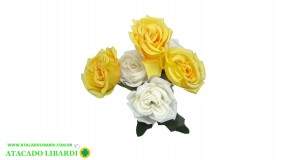 B. ROSA X6 30CM (BRANCO AMARELO OUTONO) 54754003