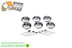 CONJ SOBREMESA 12PCS INOX 1670