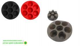 FORMA SILICONE 21X4,2CM CUPCAKE COLOR TR0304